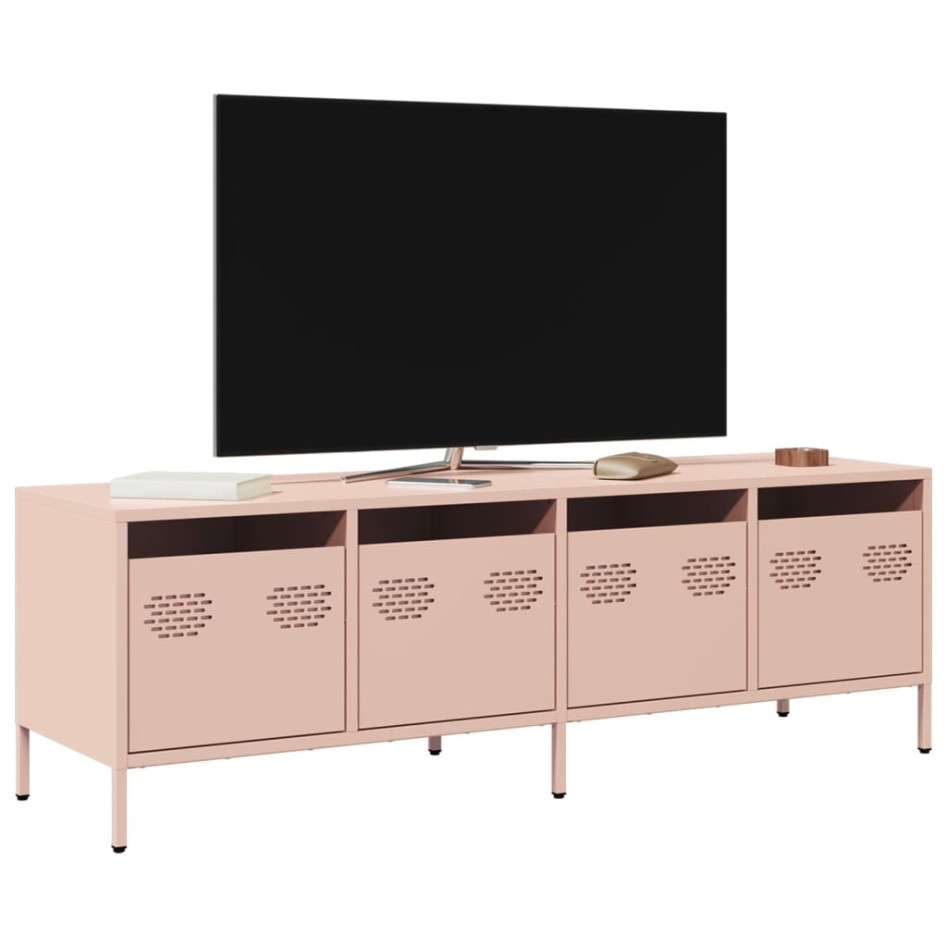 Mueble para TV acero laminado en frío rosa 135x39x43,5