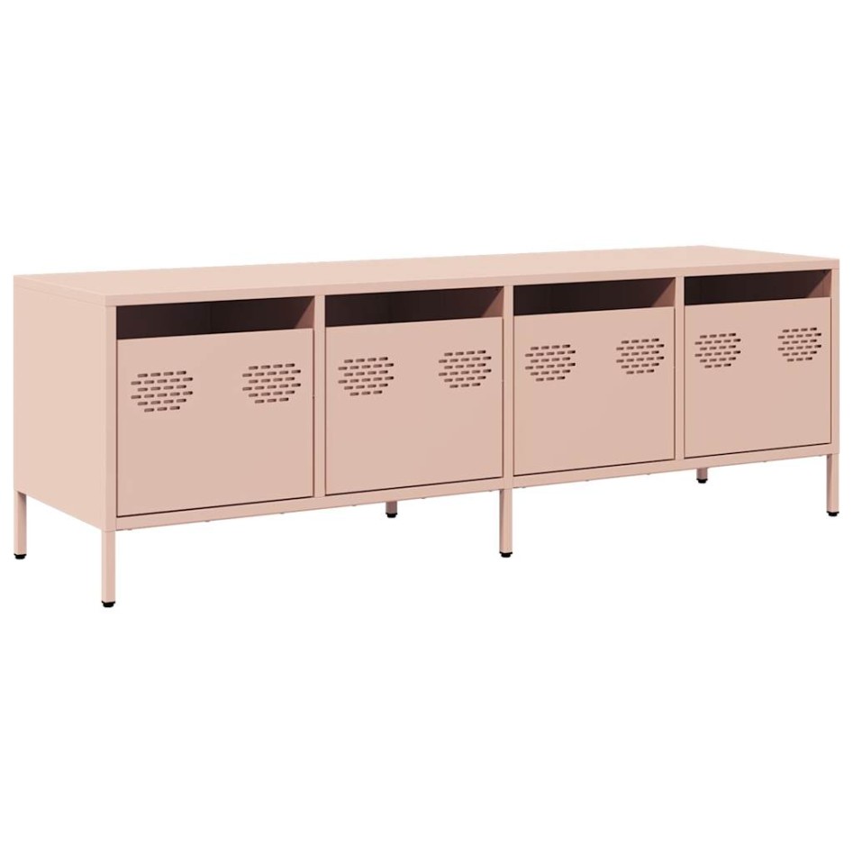 Mueble para TV acero laminado en frío rosa 135x39x43,5