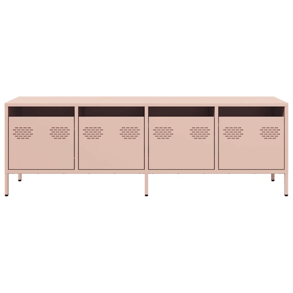 Mueble para TV acero laminado en frío rosa 135x39x43,5