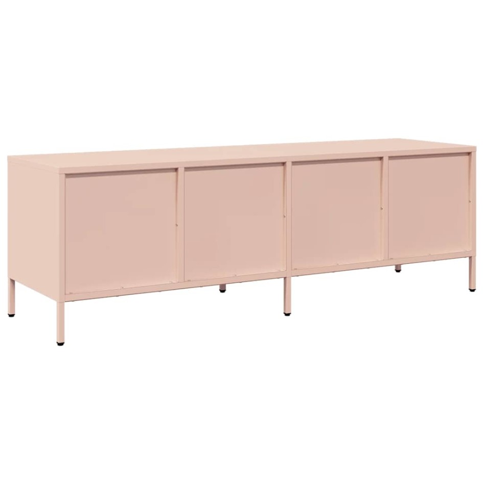 Mueble para TV acero laminado en frío rosa 135x39x43,5