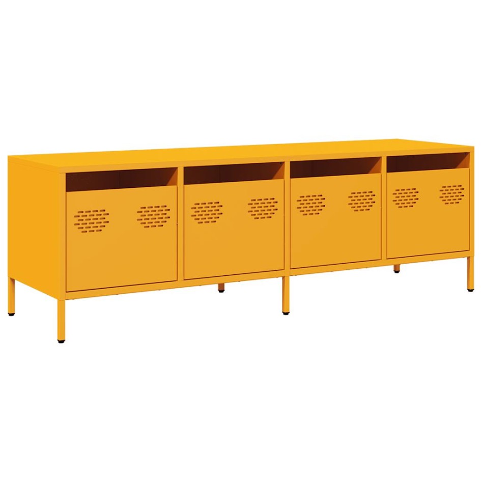 Mueble para TV acero laminado en frío amarillo 135x39x43,5