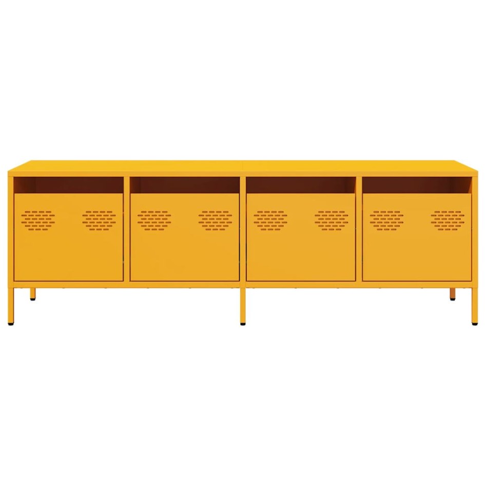 Mueble para TV acero laminado en frío amarillo 135x39x43,5