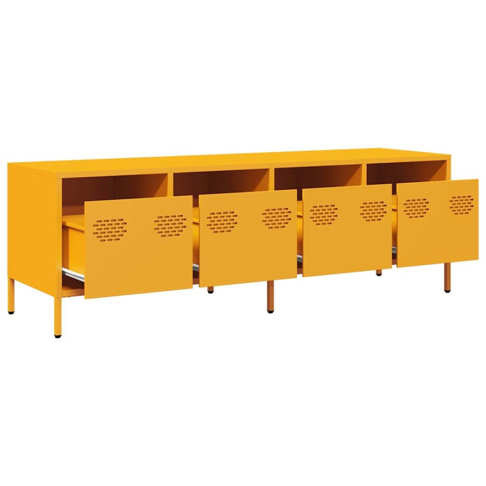 Mueble para TV acero laminado en frío amarillo 135x39x43,5