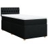 Cama box spring con colchón tela negro 100x200