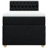 Cama box spring con colchón tela negro 100x200