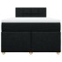 Cama box spring con colchón tela negro 120x190