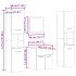 Juego muebles de baño 4 pzas madera contrachapada gris