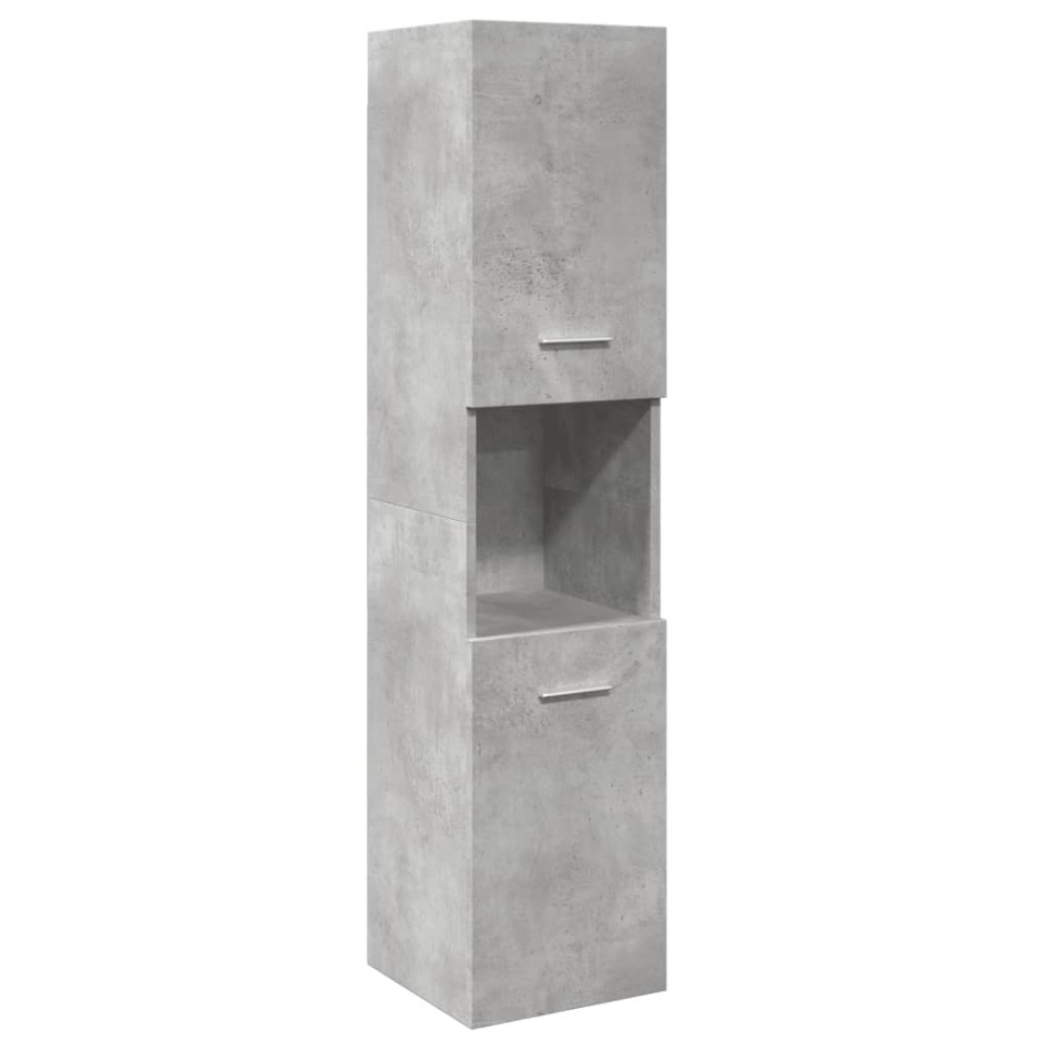 Set muebles de baño 5 piezas madera ingeniería gris