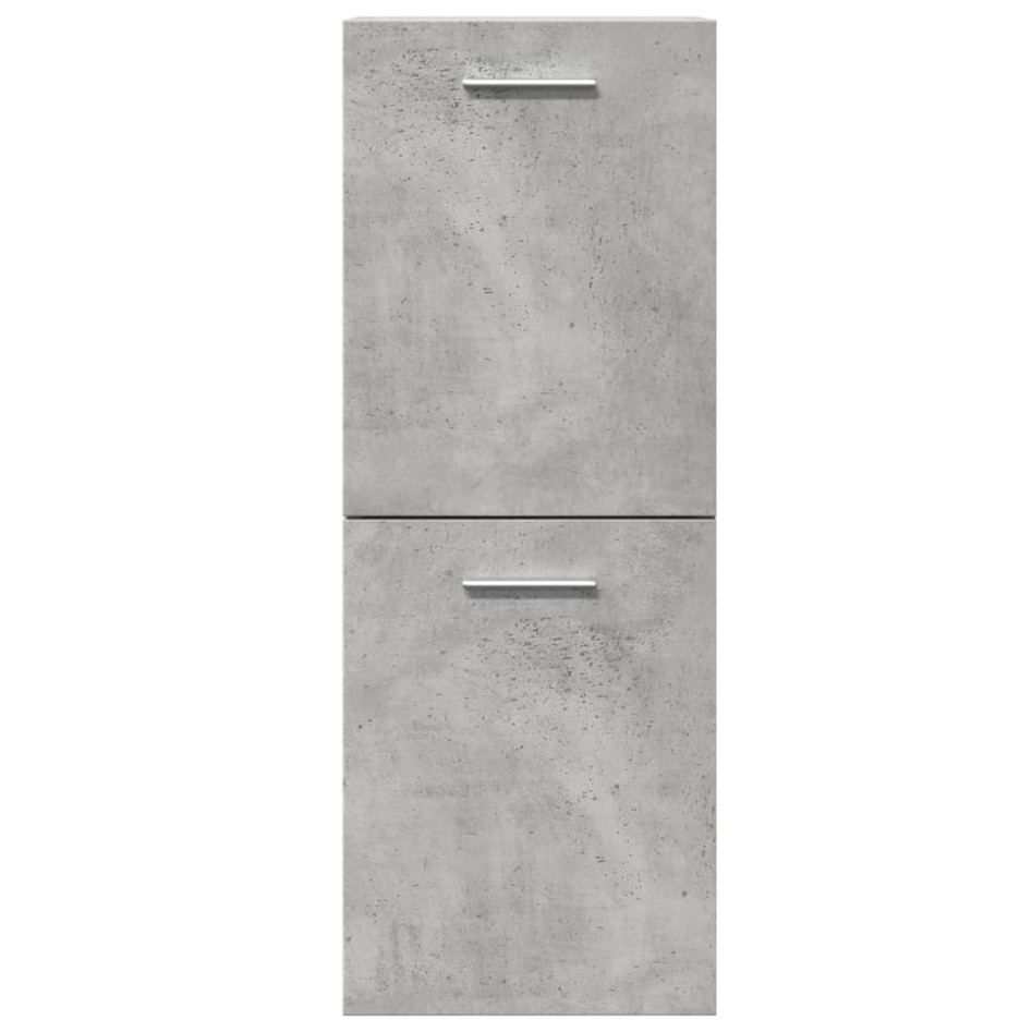 Set muebles de baño 5 piezas madera ingeniería gris