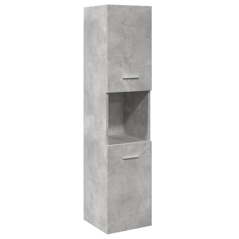 Juego muebles de baño 4 pzas madera contrachapada gris