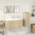 Juego de muebles de baño 4 pzas contrachapada roble