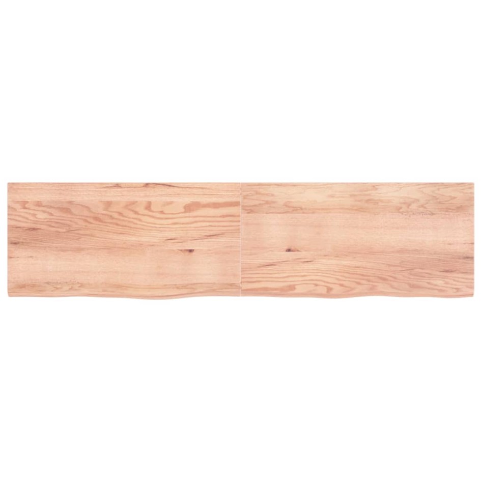 Tablero mesa madera roble tratada marrón claro 200x50x(2-4)