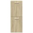 Juego de muebles de baño 4 pzas contrachapada roble