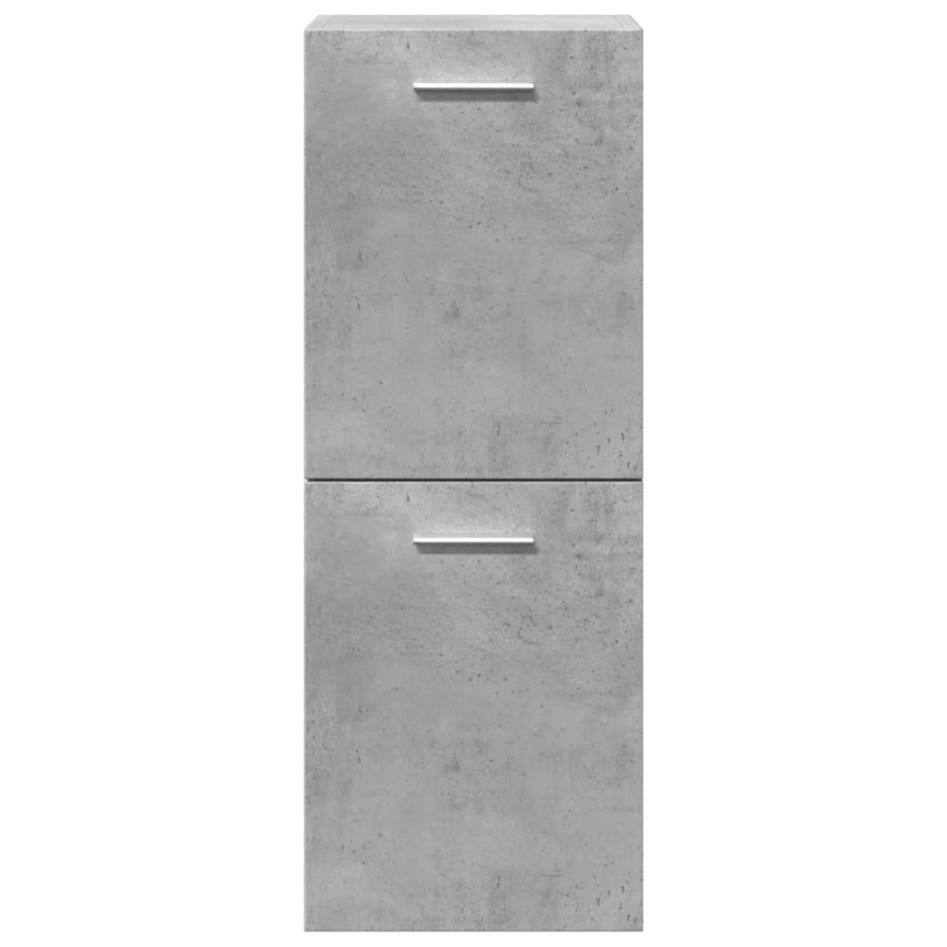 Juego muebles de baño 4 pzas madera contrachapada gris