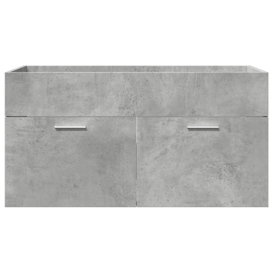 Juego muebles de baño 4 pzas madera contrachapada gris