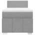 Cama box spring con colchón tela gris claro 90x200