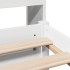 Cama con estantería sin colchón madera maciza blanca 135x190