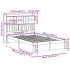 Cama con estantería sin colchón madera maciza blanca 135x190