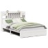 Cama con estantería sin colchón madera maciza blanca 140x190