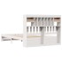 Cama con estantería sin colchón madera maciza blanca 140x190