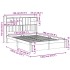 Cama con estantería sin colchón madera maciza blanca 140x190