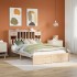 Cama con estantería sin colchón madera maciza de pino