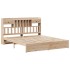 Cama con estantería sin colchón madera maciza de pino