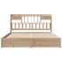 Cama con estantería sin colchón madera maciza de pino