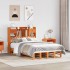 Cama con estantería sin colchón madera maciza marrón