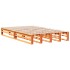 Cama con estantería sin colchón madera maciza marrón