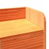 Cama con estantería sin colchón madera maciza marrón
