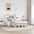Cama con estantería sin colchón madera maciza blanca 140x190