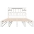 Cama con estantería sin colchón madera maciza blanca 140x190