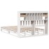 Cama con estantería sin colchón madera maciza blanca 140x190