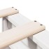 Cama con estantería sin colchón madera maciza blanca 140x190