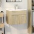 Mueble de baño con lavabo integrado roble