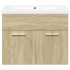 Mueble de baño con lavabo integrado roble