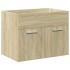 Mueble de baño con lavabo integrado roble