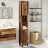 Armario de baño madera de ingeniería envejecida 30x30x190
