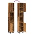 Armario de baño madera de ingeniería envejecida 30x30x190