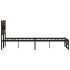 Estructura de cama sin colchón metal roble ahumado 140x200