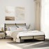 Estructura de cama sin colchón metal roble Sonoma 140x200