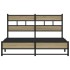 Estructura de cama sin colchón metal roble Sonoma 140x200