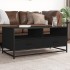 Mesa de centro madera de ingeniería y metal negro 100x50x45
