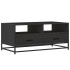 Mesa de centro madera de ingeniería y metal negro 100x50x45