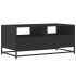 Mesa de centro madera de ingeniería y metal negro 100x50x45