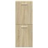 Set de muebles de baño 3 pzas madera contrachapada roble