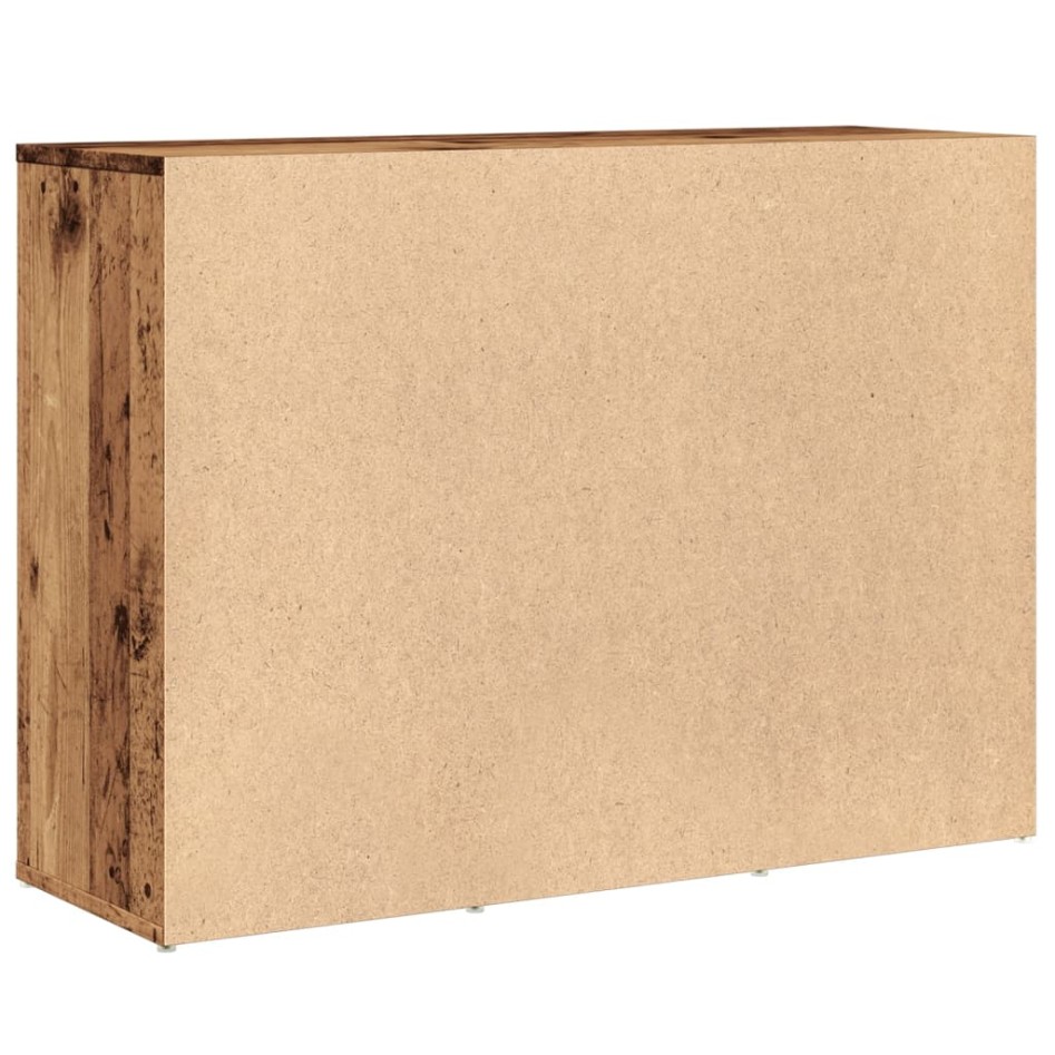Aparador de madera de ingeniería madera envejecida 88x30x64