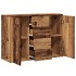 Aparador de madera de ingeniería madera envejecida 88x30x64