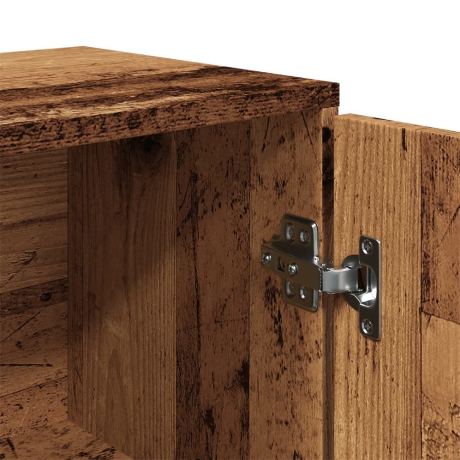 Aparador de madera de ingeniería madera envejecida 88x30x64